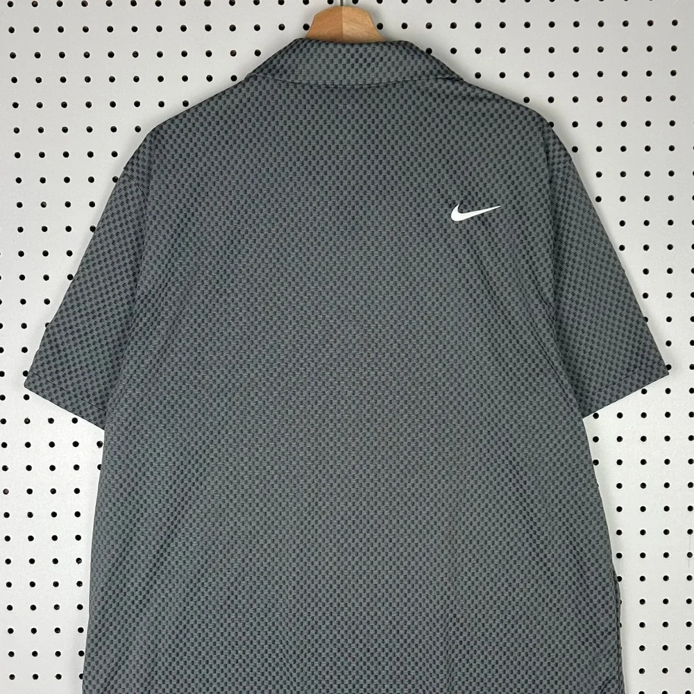 Nike 1 Cent Memphis Tiger Polo XL Basketball Checkered Gray PE Team Issued Penny